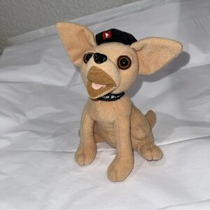 Taco Bell # 69 collectible Chihuahua Plush Dog Beret Hat Viva Gorditas